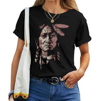Sitting Bull Native American Chief Indian Warrior Women Women T-shirt - Thegiftio UK
