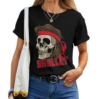 Skull With A Mullet - Redneck Mullet Pride Women T-shirt | Mazezy