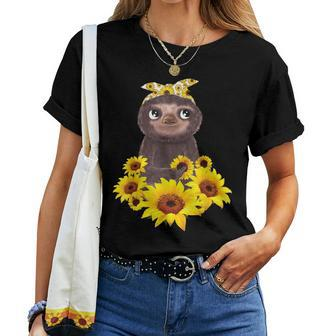 Sloth Sunflower Lover For Men Woman Women T-shirt | Mazezy
