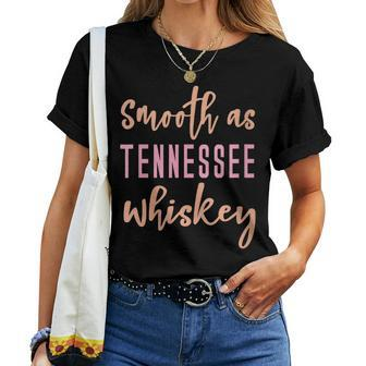 Smooth As Tennessee Whiskey Bride Bridesmaid Bridal Cowgirl Women T-shirt | Mazezy