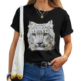Snow Leopard Big Cat Women T-shirt | Mazezy