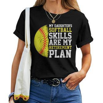 Softball Dad Mom Baseball Player Women T-shirt | Mazezy