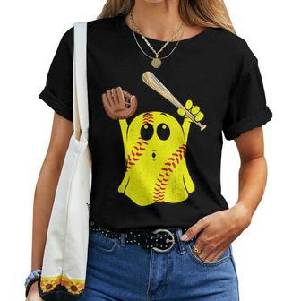 Softball Ghost Softball Lover Halloween Costume Boy Girl Women T-shirt | Mazezy DE