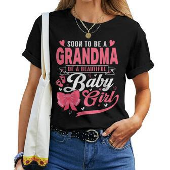 Soon To Be A Grandma Of A Beautiful Baby Girl Mother's Day Women T-shirt - Monsterry DE