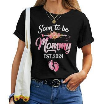 Soon To Be Mommy 2024 First Time Mom Pregnancy Women T-shirt | Mazezy