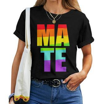 Soul Mate Lgbtq Pride Matching Gay Lesbian Couple Rainbow Women T-shirt | Mazezy