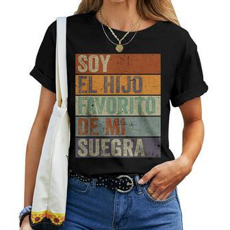 Soy El Hijo Favorito De Mi Suegra Spanish Im My Mother Women T-shirt | Mazezy CA