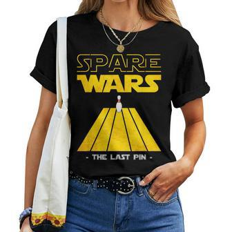 Spare Wars Last Pin Bowling Bowler Bowling Player Women T-shirt - Seseable