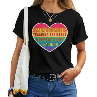 Special Education Teacher For Paraprofessional Paraeducator Women T-shirt | Mazezy