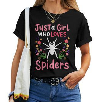 Spider Just A Girl Who Loves Spiders Women T-shirt - Monsterry UK