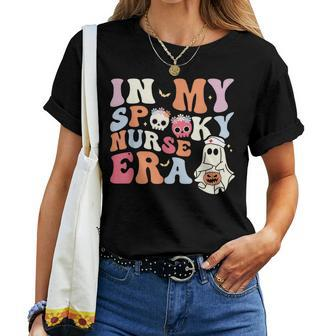 In My Spooky Nurse Era Halloween Groovy Witchy Spooky Nurse Women T-shirt - Monsterry
