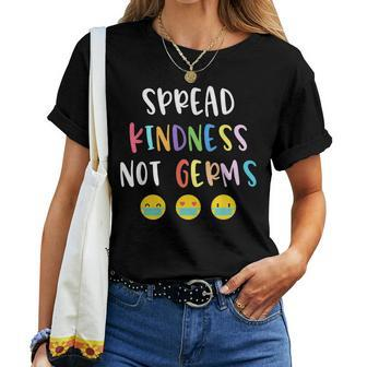 Spread Kindness Not Germs Choose Kindness And Be Kind Gift Women T-shirt Casual Daily Crewneck Short Sleeve Graphic Basic Unisex Tee