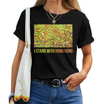I Stand With Hong Kong Lennon Wall Flag For Hk Protesters Women T-shirt | Mazezy UK