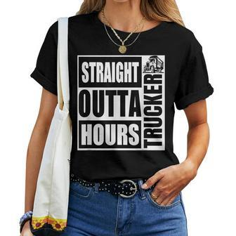 Straight Outta Hours Loves Trucker Car Men Women Trucker Women T-shirt Crewneck | Mazezy