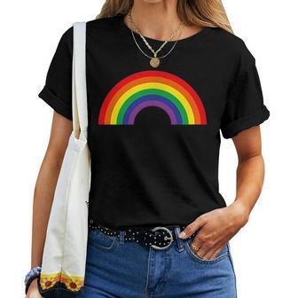 Subtle Gay Pride Small Rainbow Flag Cute Lgbtq Pocket Women T-shirt | Mazezy