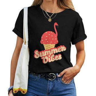 Summer Vibes I Souvenir I Flamingo Ice Cream I Chill Women T-shirt | Mazezy