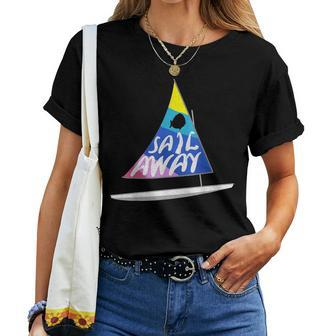 Sunfish Sailboat Sail Away Sailing Rainbow Women T-shirt | Mazezy