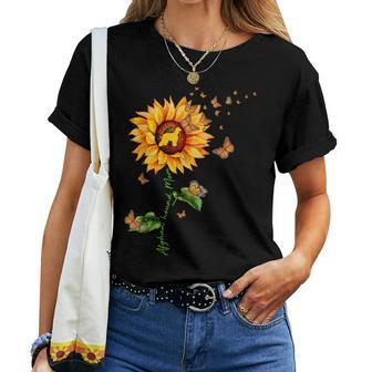 Sunflower Afghan Hound Mom Dog Lover Women T-shirt | Mazezy