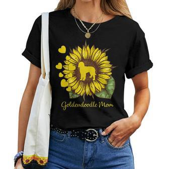 Sunflower Dog Mom For Goldendoodle Lovers Women T-shirt | Mazezy