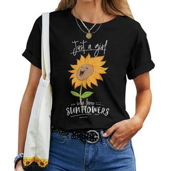 Sunflower Florist Floral Flower Sunshine Women T-shirt | Mazezy