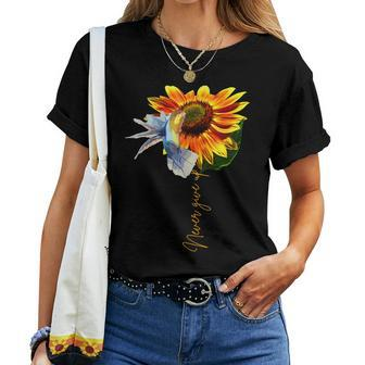 Sunflower Hummingbird Never Give Up Ms Awareness Women T-shirt | Mazezy