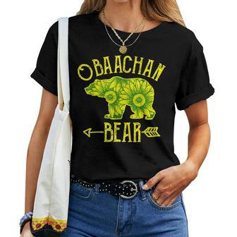 Sunflower Obaachan Bear For Women Japanese Grandma Women T-shirt | Mazezy
