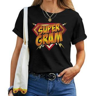 Super Grandma Superhero Grandmothers Comic Book Women Women T-shirt Crewneck | Mazezy