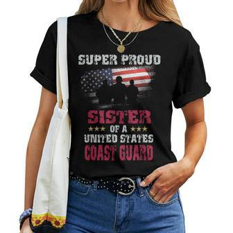 Super Proud Sister Of A United States Coast Guard Vintage For Sister Women T-shirt | Mazezy