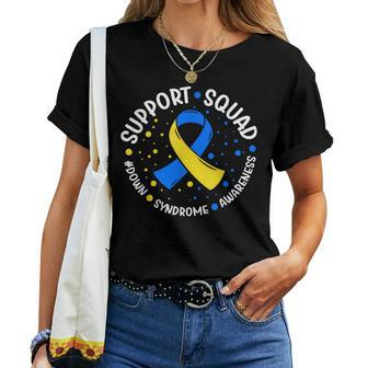Support Squad Down Syndrome Awareness Rainbow Women T-shirt - Thegiftio UK