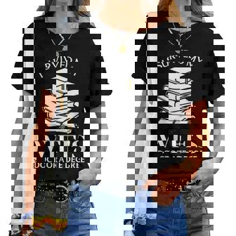 I Survived My Wifes Doctorate Degree Phd Book Lovers Women T-shirt | Mazezy