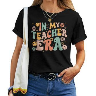 In My Teacher Era Cute Smile Face Groovy Teacher Era Women T-shirt - Thegiftio UK