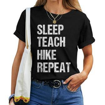 Teacher Hiking Teaching Hiker T Women T-shirt | Mazezy