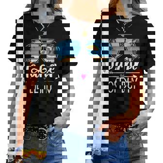 Teacher Off Duty Last Day Of School For Summer Teacher Women Crewneck Short T-shirt - Thegiftio