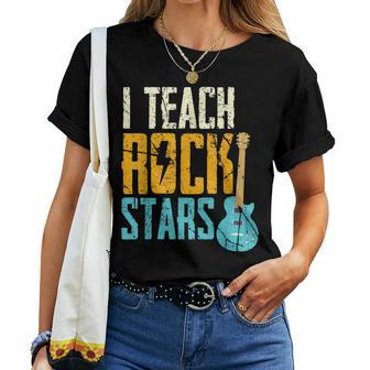 Teaching Rock Stars Rock'n Roll Music Teacher Women T-shirt | Mazezy