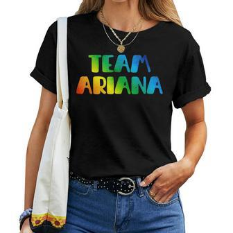 Team Ariana Squad Cute Lgbt Lgbtq Rainbow Pride Cool Women T-shirt | Mazezy