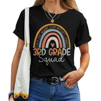Third Grade Squad Teacher Boho Rainbow 3Rd Grade Team Women T-shirt | Mazezy
