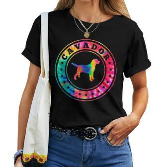 Tie Dye Cavador Dog Mom Dad Pet Lover Women T-shirt | Mazezy