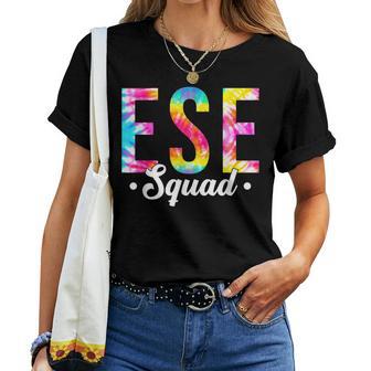 Tie Dye Ese Squad Teacher First Day Of School Ese Team Women T-shirt Short Sleeve Graphic - Thegiftio UK