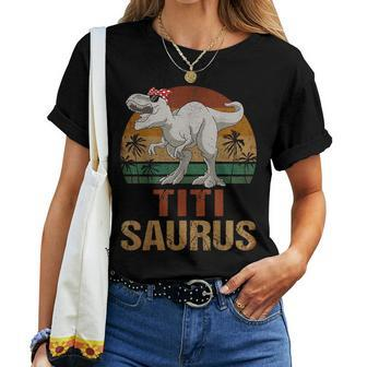 Titisaurus Dinosaur Titi Saurus Vintage Women T-shirt | Mazezy