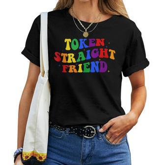 Token Straight Friend Rainbow Colors Gay Pride Lgbtq Ally Women T-shirt Crewneck | Mazezy AU