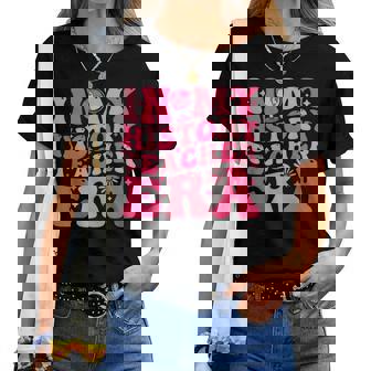 In My History Teacher Era History Teacher Groovy Women T-shirt | Mazezy