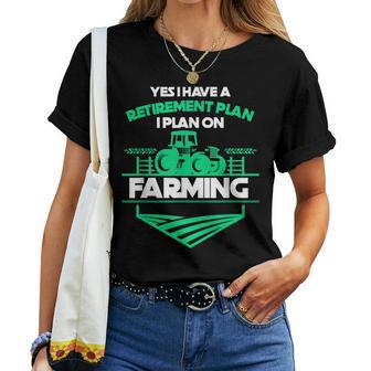 Tractor Farmer Retirement Retired Farmer Women T-shirt - Monsterry DE