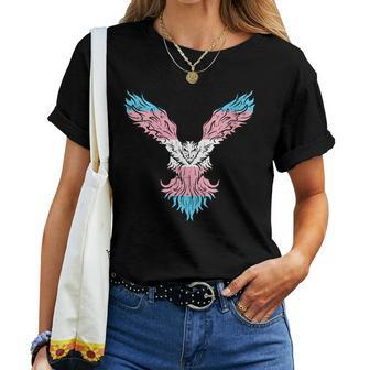 Transgender Bird Phoenix Trans Pride Flag Lgbt Men Women Kid Women T-shirt | Mazezy