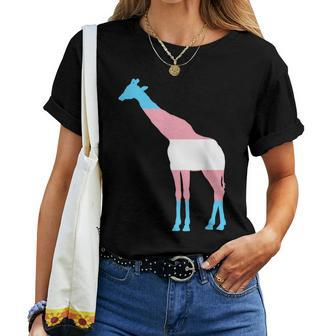 Transgender Flag Ftm Mtf Trans Pride Giraffe Lover Women T-shirt | Mazezy AU
