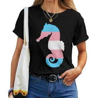 Transgender Flag Ftm Mtf Trans Pride Seahorse Lover Women T-shirt | Mazezy CA
