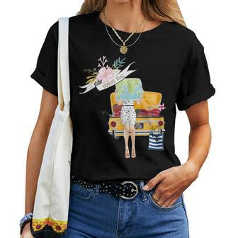 Travel Bug Women's Watercolor T Women T-shirt | Mazezy