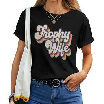 Trophy Wife Retro Style Women T-shirt | Mazezy