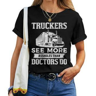 Truckers See More Truck Driver For Trucking Dads Women T-shirt - Thegiftio UK