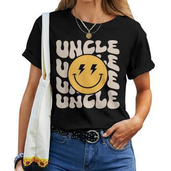Uncle Groovy One Happy Dude Birthday Theme Family Matching Women T-shirt - Thegiftio UK