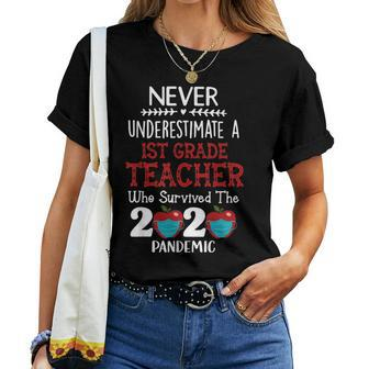Never Underestimate A 1St Grade Teacher Women T-shirt - Monsterry AU